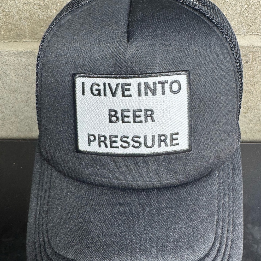 Black Trucker Cap with Patch